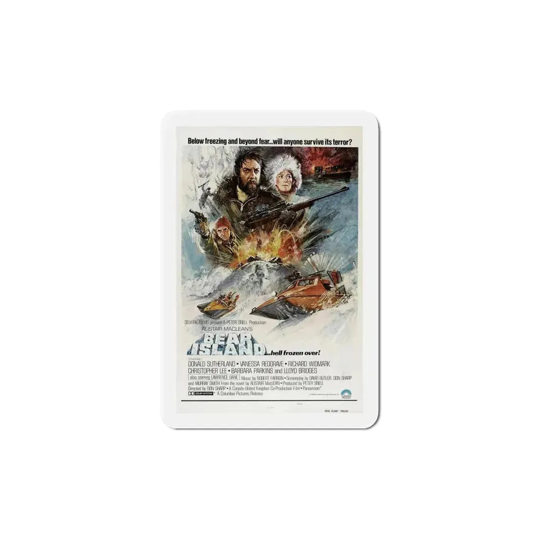 Bear Island 1979 Movie Poster Refrigerator Magnet 6 Inch - The Sticker Space