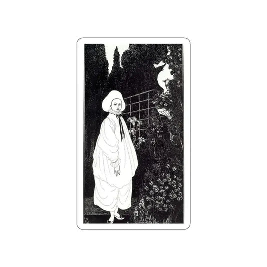 BEARDSLEY, Aubrey - Frontispiece to The Pierrot of the Minute (Artwork) STICKER Vinyl Die-Cut Decal White Die-Cut 2 Inch - The Sticker Space