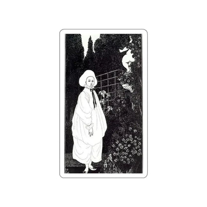 BEARDSLEY, Aubrey - Frontispiece to The Pierrot of the Minute (Artwork) STICKER Vinyl Die-Cut Decal White Die-Cut 3 Inch - The Sticker Space