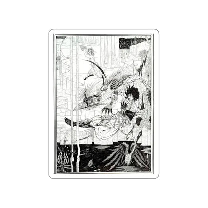 BEARDSLEY, Aubrey - How King Arthur Saw the Questing Beast (Artwork) STICKER Vinyl Die-Cut Decal - The Sticker Space