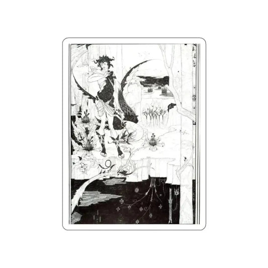 BEARDSLEY, Aubrey - Illustration to Siegfried Act II (Artwork) STICKER Vinyl Die-Cut Decal White Die-Cut 2 Inch - The Sticker Space