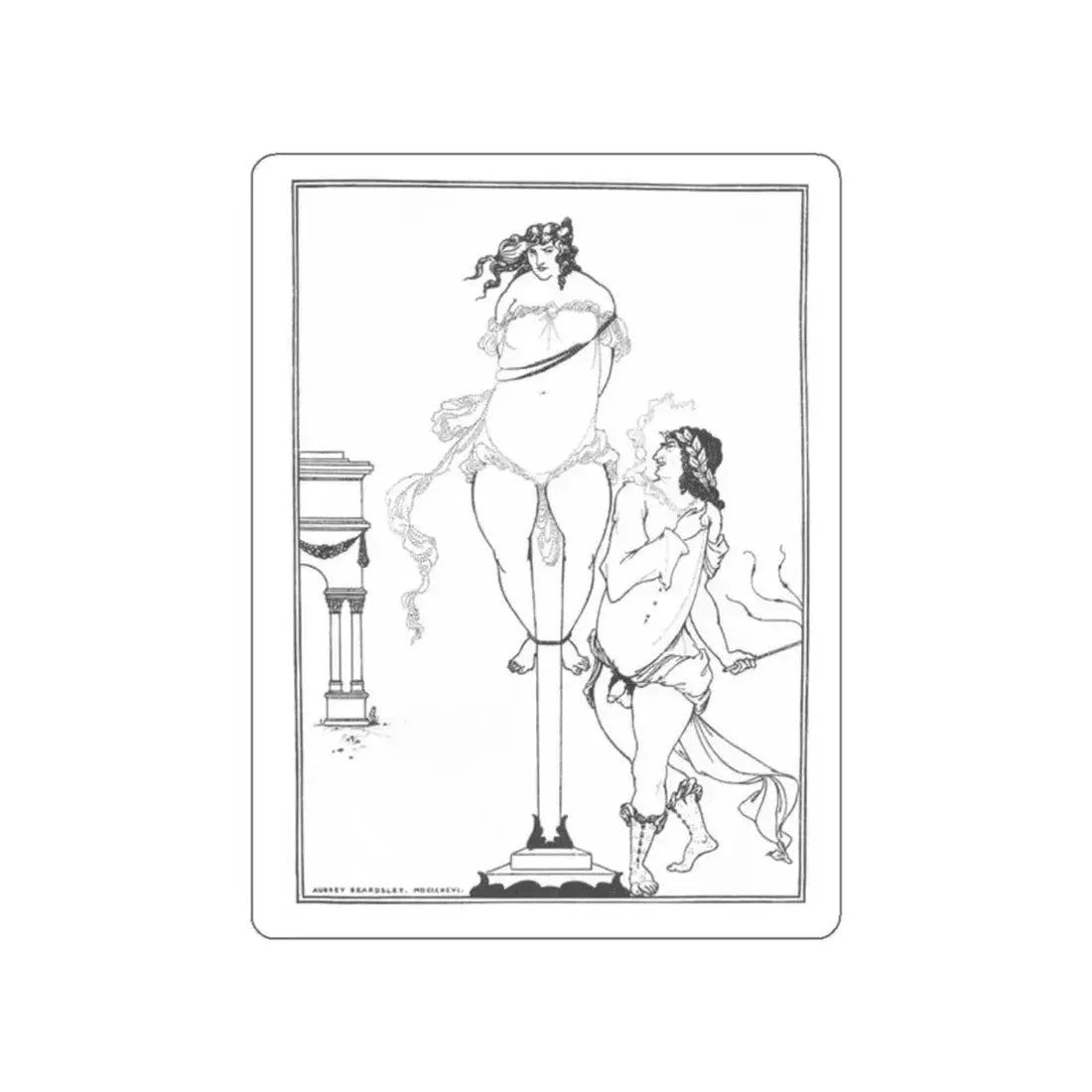 BEARDSLEY, Aubrey - juvenal_e (Artwork) STICKER Vinyl Die-Cut Decal White Die-Cut 2 Inch - The Sticker Space