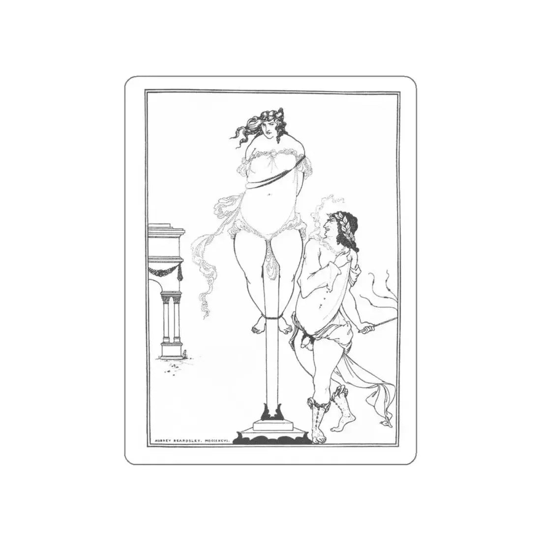 BEARDSLEY, Aubrey - juvenal_e (Artwork) STICKER Vinyl Die-Cut Decal White Die-Cut 4 Inch - The Sticker Space