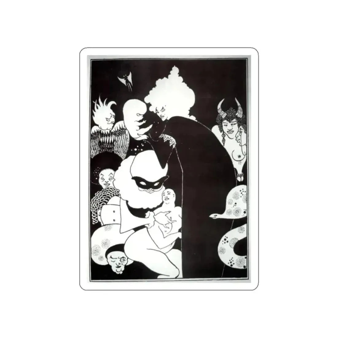 BEARDSLEY, Aubrey - Lucians Strange Creatures (Artwork) STICKER Vinyl Die-Cut Decal - The Sticker Space