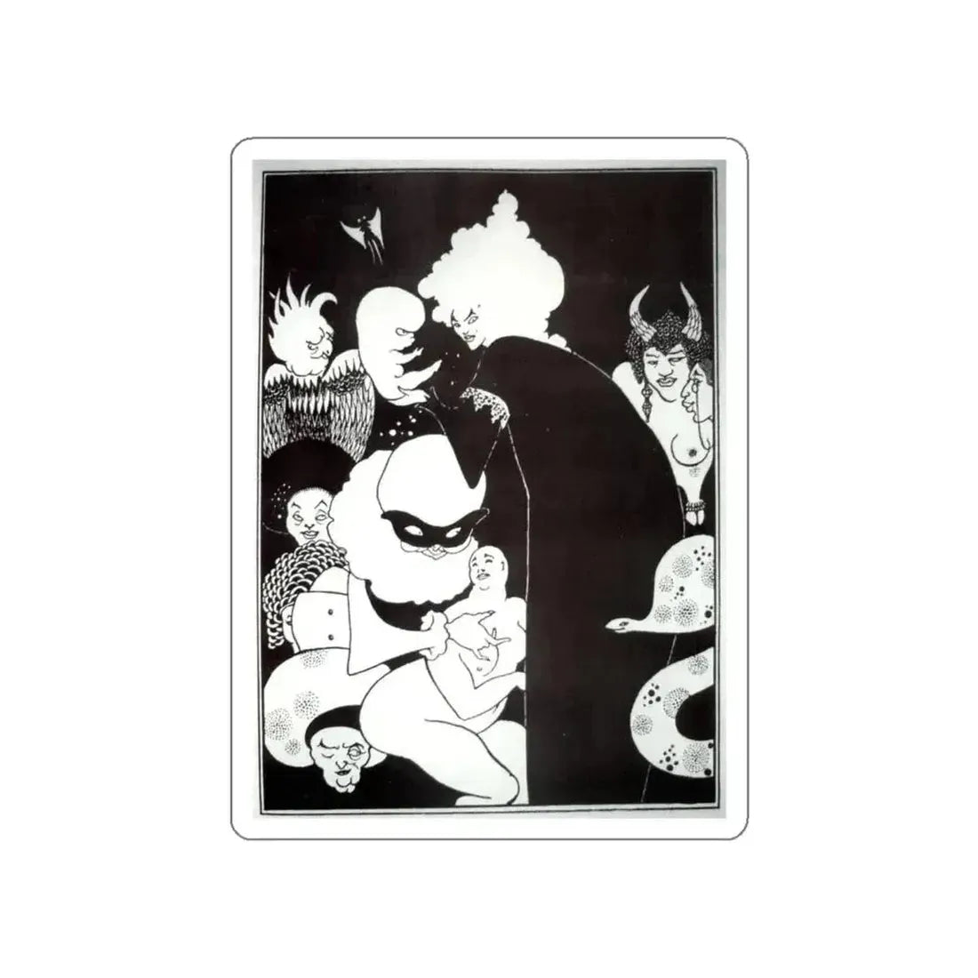 BEARDSLEY, Aubrey - Lucians Strange Creatures (Artwork) STICKER Vinyl Die-Cut Decal - The Sticker Space