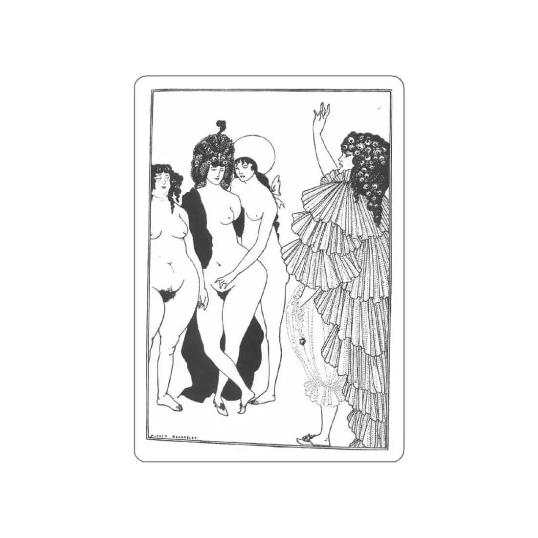 BEARDSLEY, Aubrey - lys_athenian_e (Artwork) STICKER Vinyl Die-Cut Decal - The Sticker Space