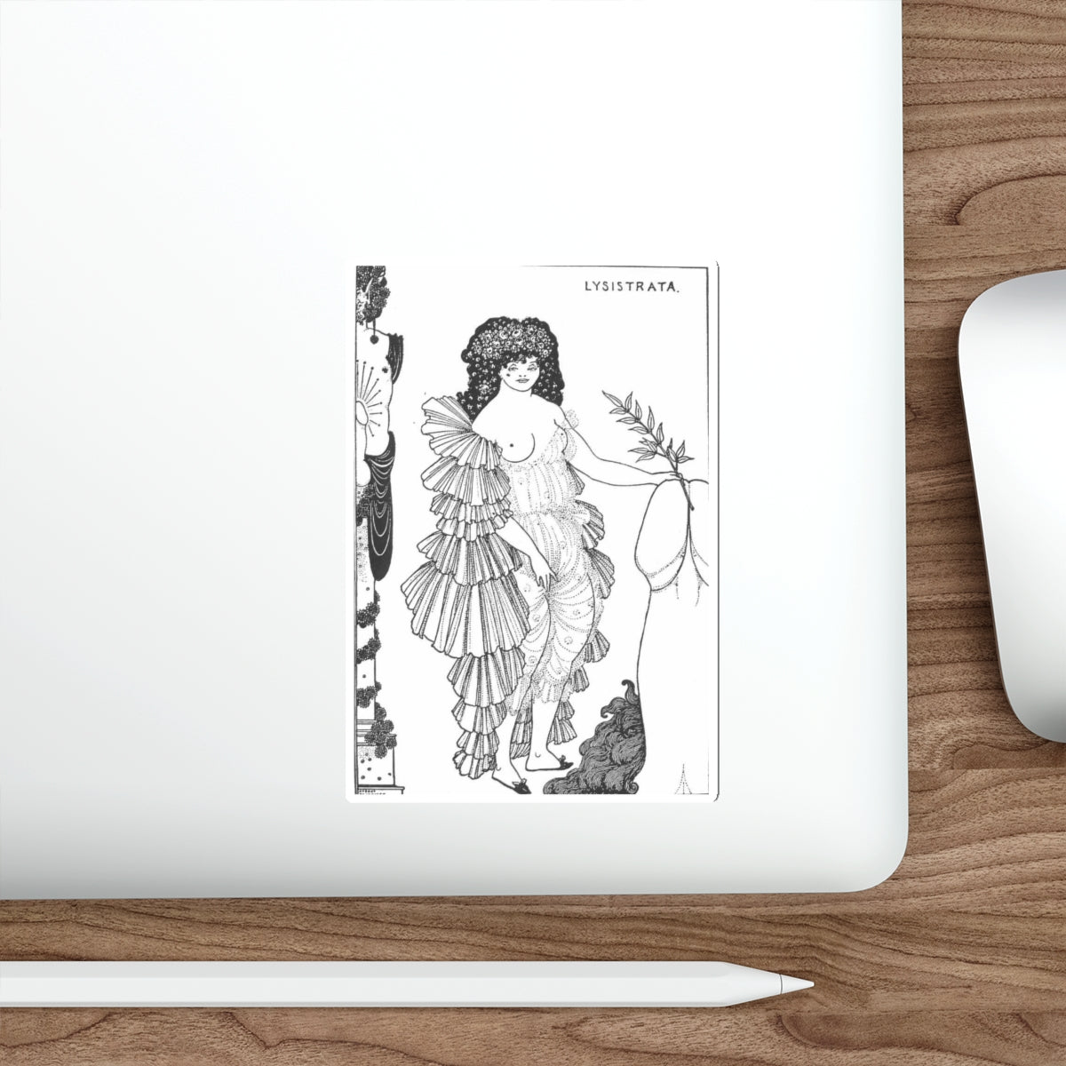 BEARDSLEY, Aubrey - lysistrata_e (Artwork) STICKER Vinyl Die-Cut Decal-The Sticker Space