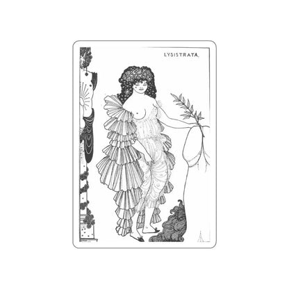 BEARDSLEY, Aubrey - lysistrata_e (Artwork) STICKER Vinyl Die-Cut Decal White Die-Cut 3 Inch - The Sticker Space