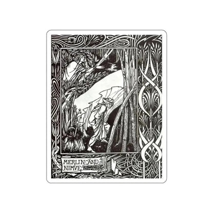 BEARDSLEY, Aubrey - Merlin and Nimue (Artwork) STICKER Vinyl Die-Cut Decal - The Sticker Space