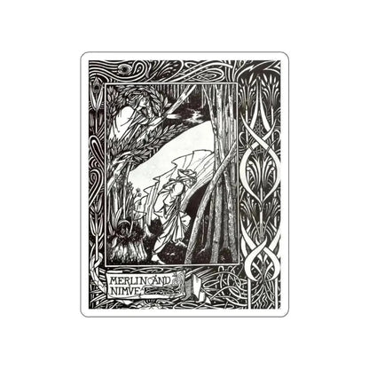 BEARDSLEY, Aubrey - Merlin and Nimue (Artwork) STICKER Vinyl Die-Cut Decal - The Sticker Space