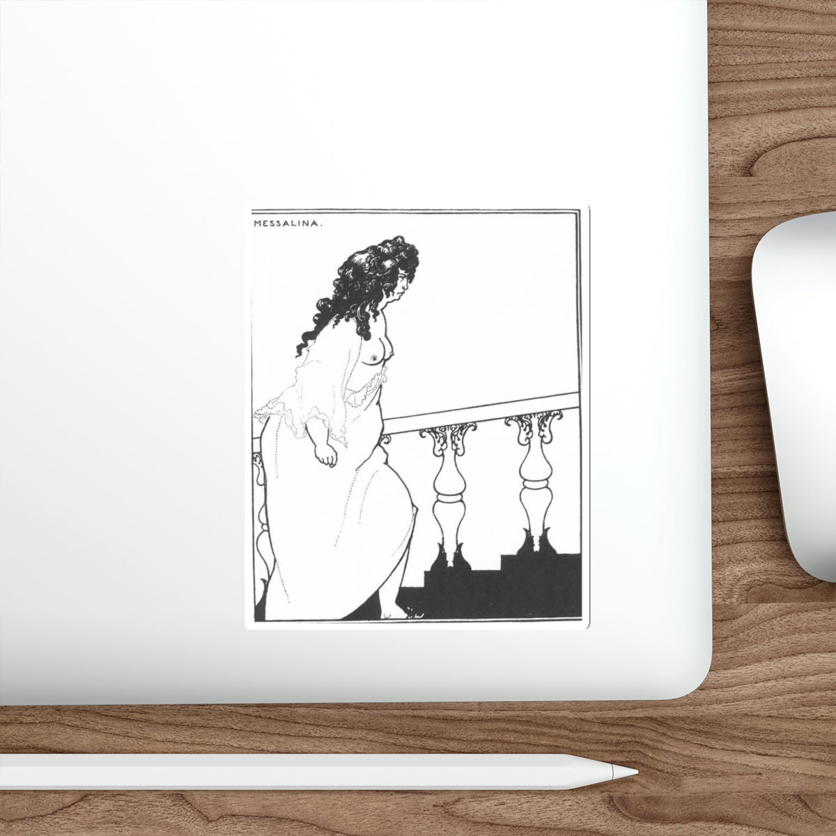 BEARDSLEY, Aubrey - messalina_e (Artwork) STICKER Vinyl Die-Cut Decal-The Sticker Space