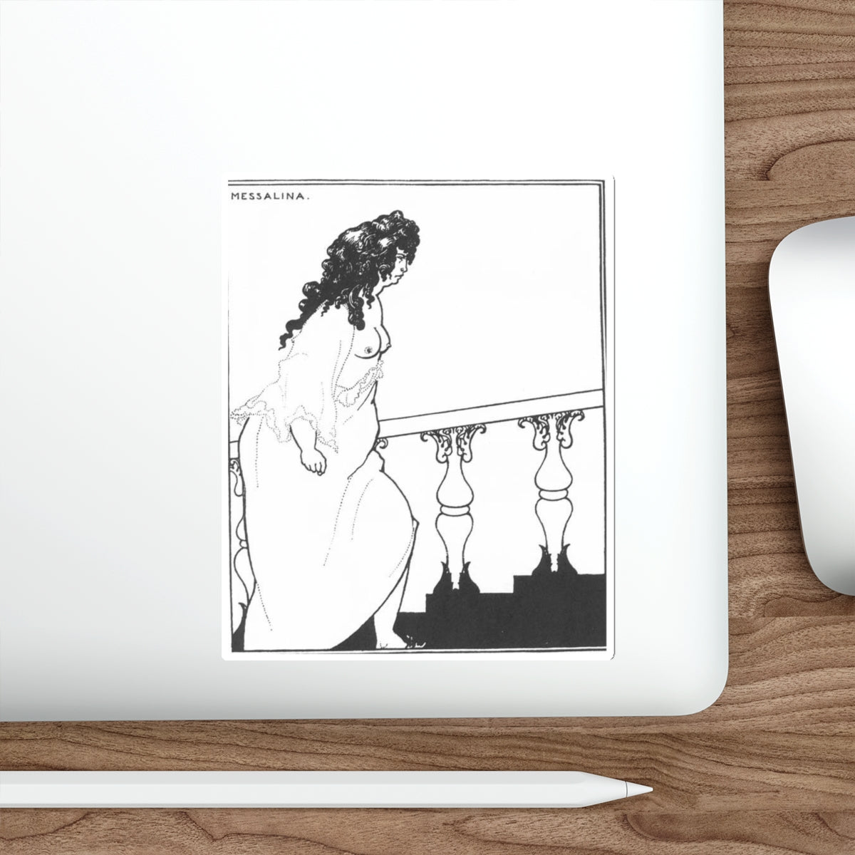 BEARDSLEY, Aubrey - messalina_e (Artwork) STICKER Vinyl Die-Cut Decal-The Sticker Space