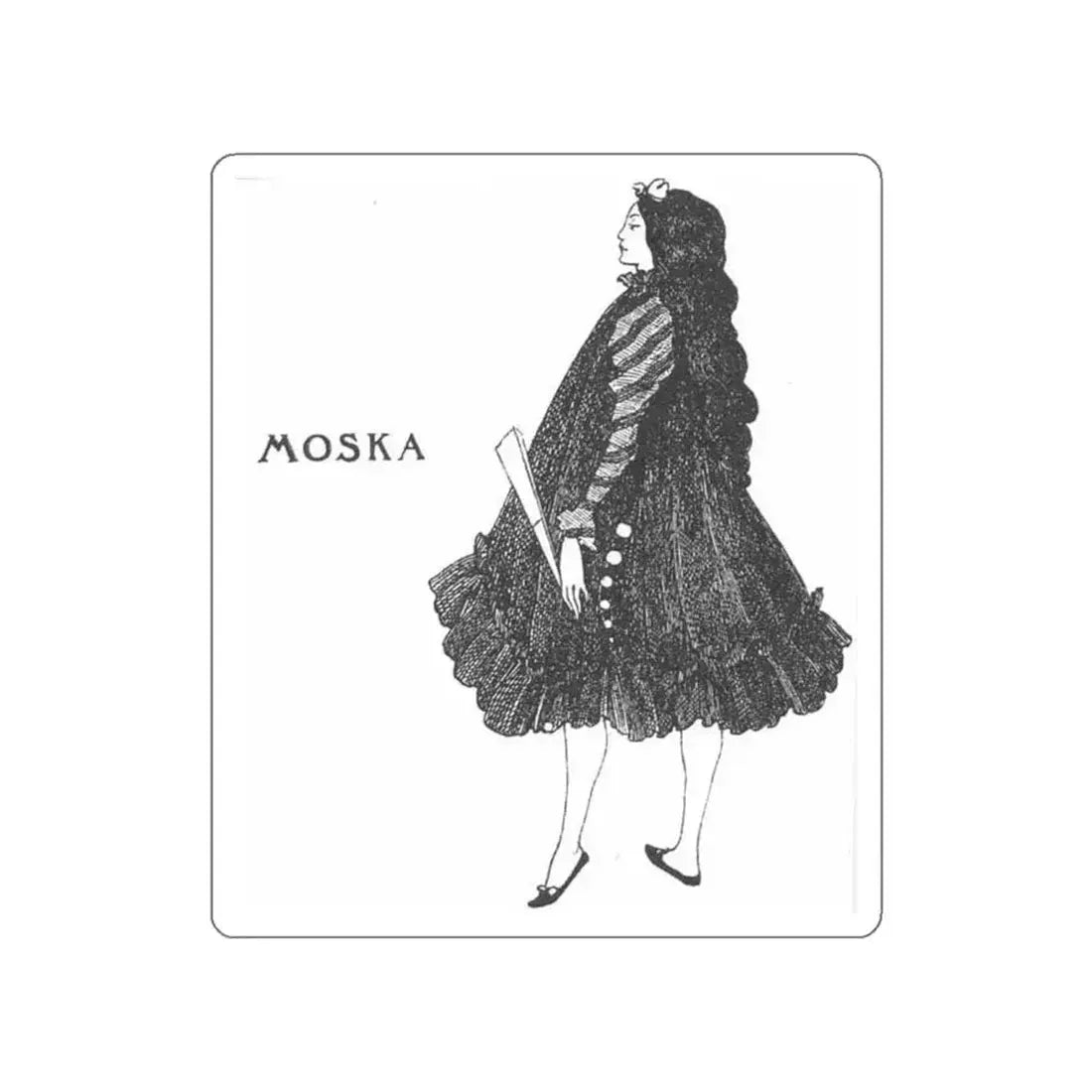 BEARDSLEY, Aubrey - moska (Artwork) STICKER Vinyl Die-Cut Decal White Die-Cut 6 Inch - The Sticker Space