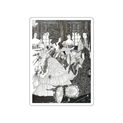 BEARDSLEY, Aubrey - The Battle of the Beaux and the Belles (Artwork) STICKER Vinyl Die-Cut Decal - The Sticker Space