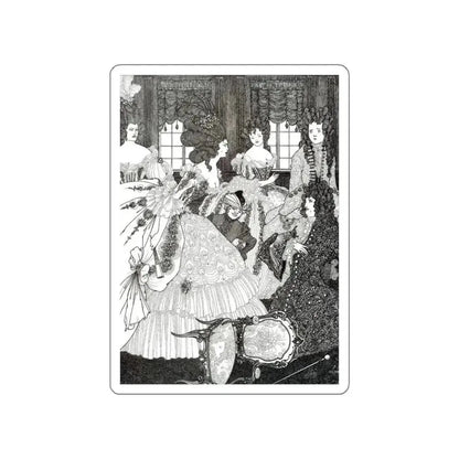 BEARDSLEY, Aubrey - The Battle of the Beaux and the Belles (Artwork) STICKER Vinyl Die-Cut Decal - The Sticker Space