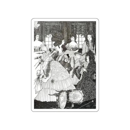 BEARDSLEY, Aubrey - The Battle of the Beaux and the Belles (Artwork) STICKER Vinyl Die-Cut Decal White Die-Cut 5 Inch - The Sticker Space