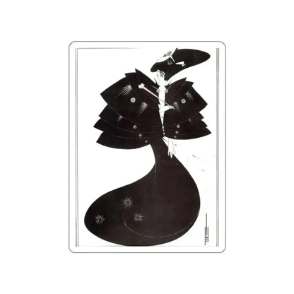 BEARDSLEY, Aubrey - The Black Cape (Artwork) STICKER Vinyl Die-Cut Decal White Die-Cut 2 Inch - The Sticker Space