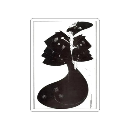BEARDSLEY, Aubrey - The Black Cape (Artwork) STICKER Vinyl Die-Cut Decal White Die-Cut 6 Inch - The Sticker Space