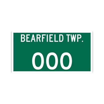 Bearfield Township Perry County Ohio route shield template (Ohio) (Road Sign) STICKER Vinyl Kiss-Cut Decal 2 Inch White - The Sticker Space