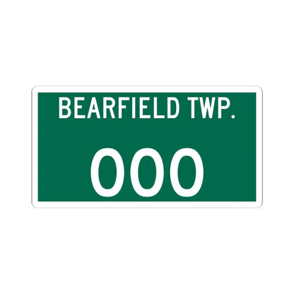 Bearfield Township Perry County Ohio route shield template (Ohio) (Road Sign) STICKER Vinyl Kiss-Cut Decal 3 Inch White - The Sticker Space