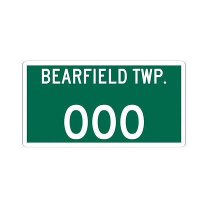 Bearfield Township Perry County Ohio route shield template (Ohio) (Road Sign) STICKER Vinyl Kiss-Cut Decal 4 Inch White - The Sticker Space