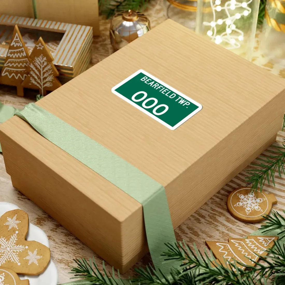 Bearfield Township Perry County Ohio route shield template (Ohio) (Road Sign) STICKER Vinyl Kiss-Cut Decal - The Sticker Space