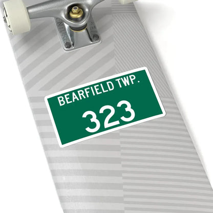 Bearfield Township Route 323 Perry County Ohio (Ohio) (Road Sign) STICKER Vinyl Kiss-Cut Decal - The Sticker Space