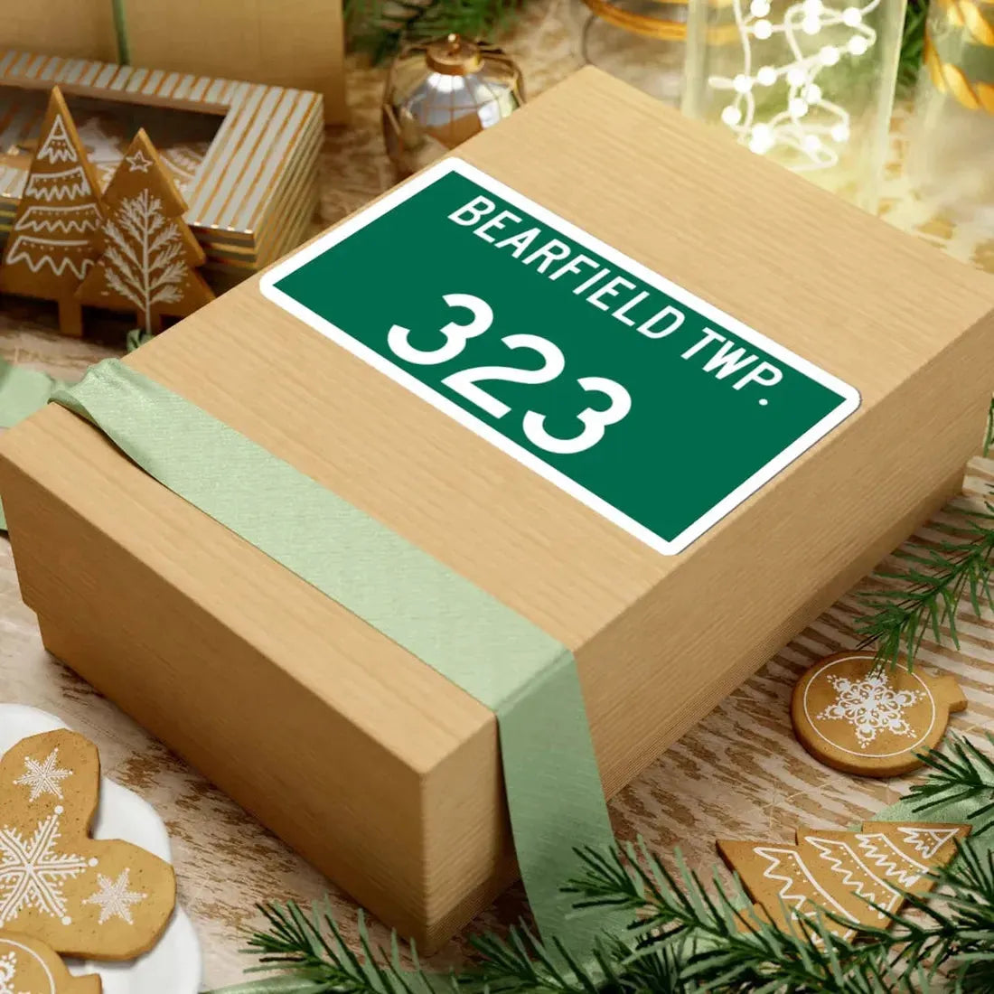 Bearfield Township Route 323 Perry County Ohio (Ohio) (Road Sign) STICKER Vinyl Kiss-Cut Decal - The Sticker Space