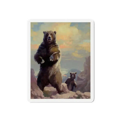 Bears (Magazine Illustration) Refrigerator Magnet 4 Inch Die-Cut - The Sticker Space