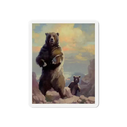 Bears (Magazine Illustration) Refrigerator Magnet - The Sticker Space