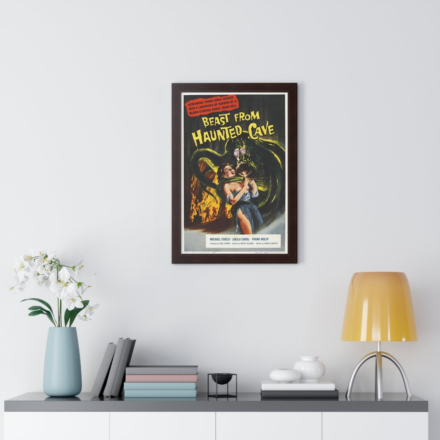 BEAST FROM HAUNTED CAVE 1959 - Framed Movie Poster-The Sticker Space