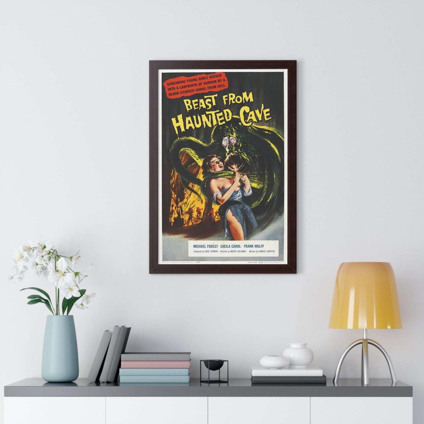 BEAST FROM HAUNTED CAVE 1959 - Framed Movie Poster-The Sticker Space