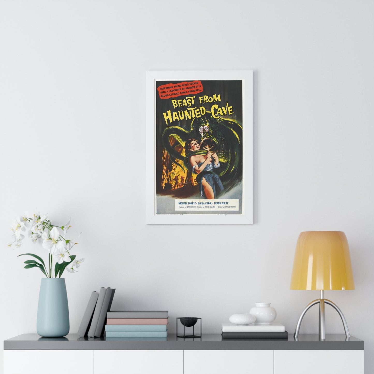 BEAST FROM HAUNTED CAVE 1959 - Framed Movie Poster-The Sticker Space