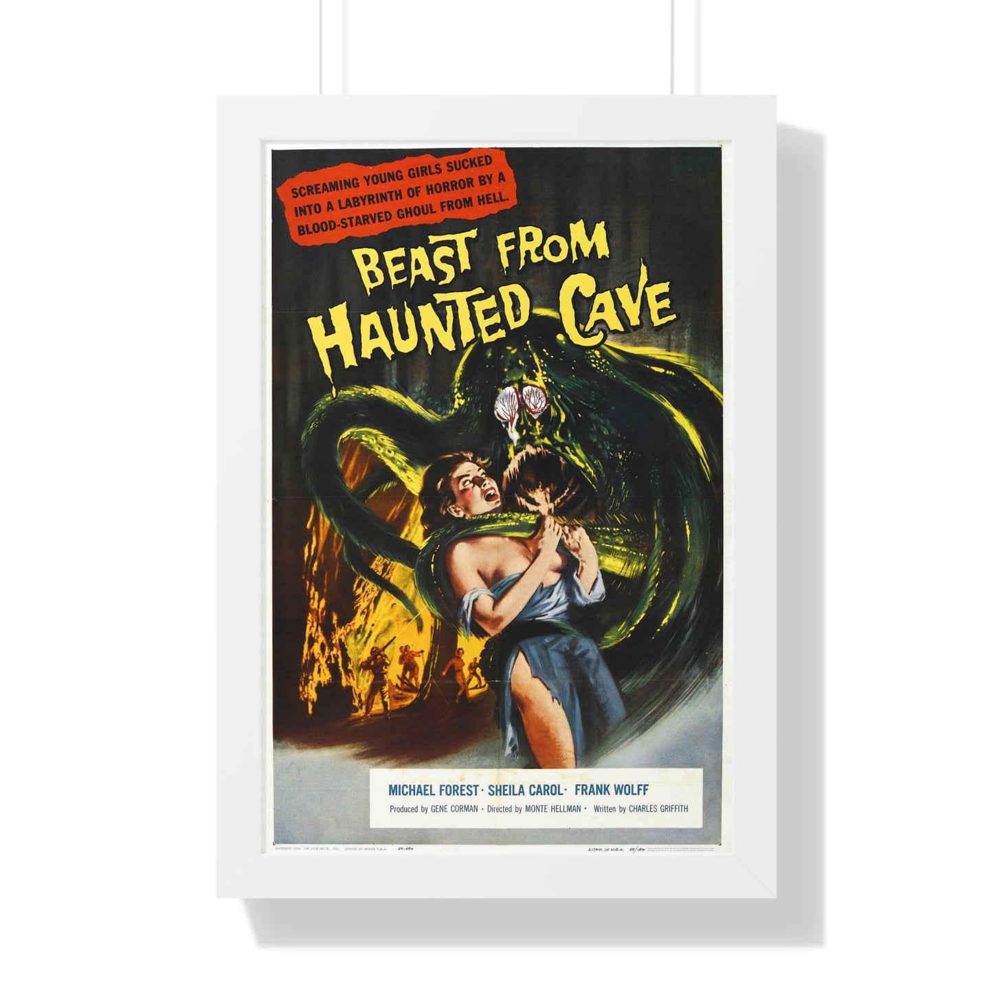 BEAST FROM HAUNTED CAVE 1959 - Framed Movie Poster-16″ x 24″-The Sticker Space