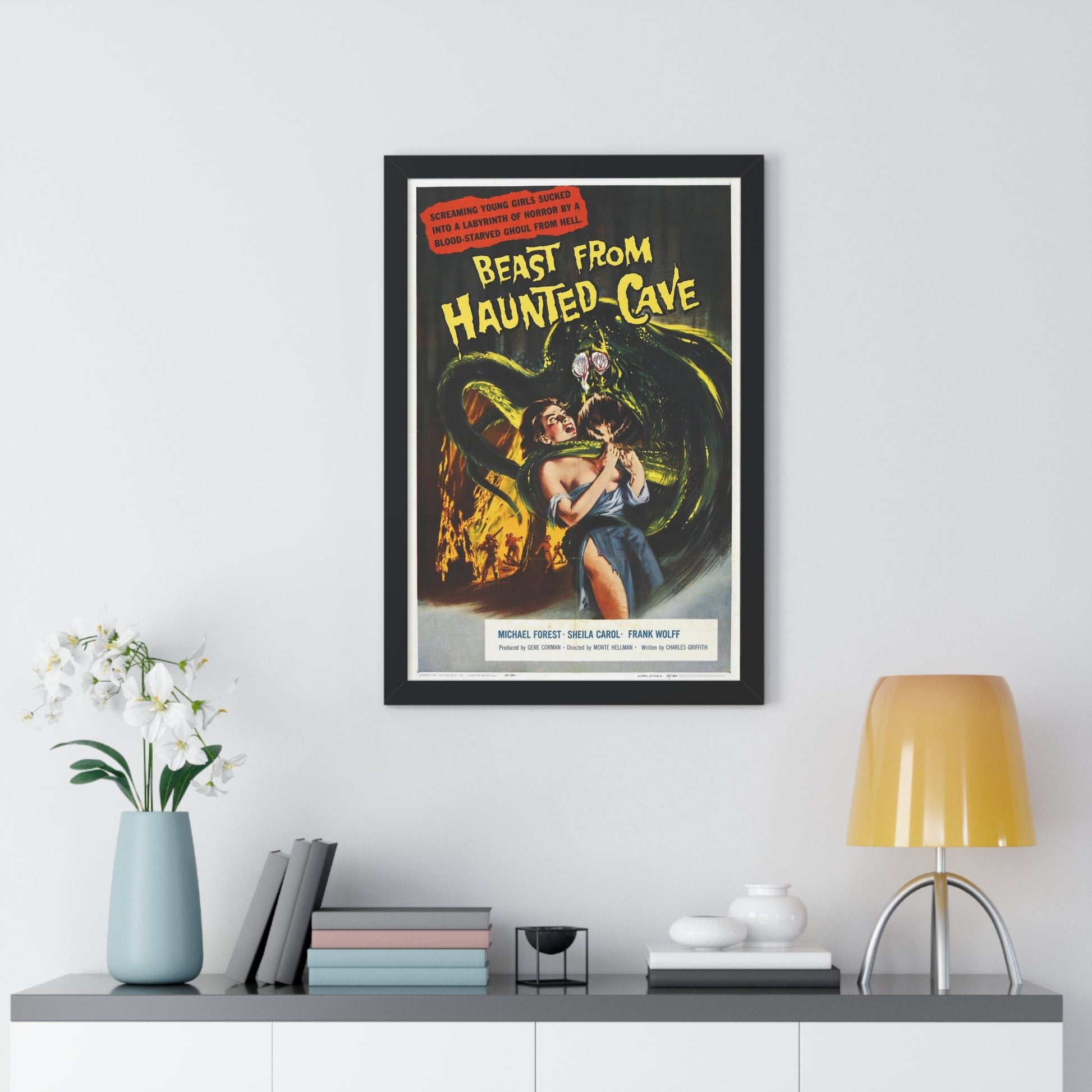 BEAST FROM HAUNTED CAVE 1959 - Framed Movie Poster-The Sticker Space