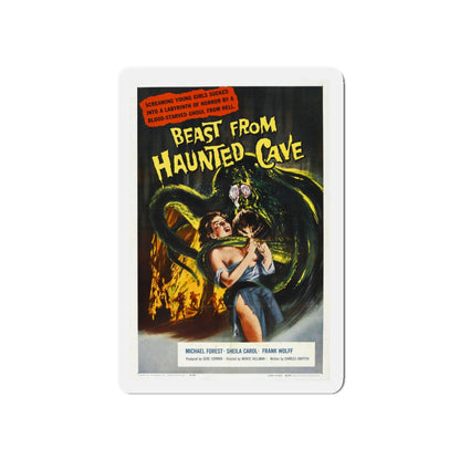 BEAST FROM HAUNTED CAVE 1959 Movie Poster - Die-Cut Magnet-5" x 5"-The Sticker Space