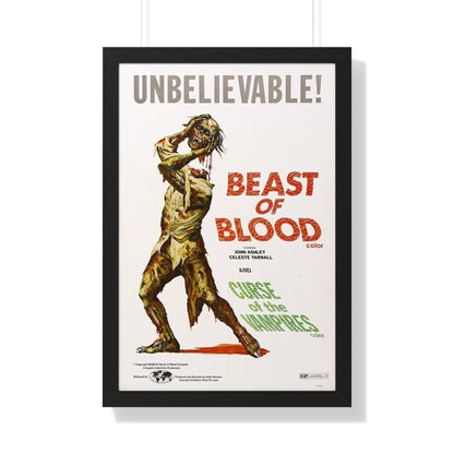 BEAST OF BLOOD & CURSE OF THE VAMPIRES 1970 - Framed Movie Poster-20" x 30"-The Sticker Space