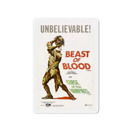 BEAST OF BLOOD & CURSE OF THE VAMPIRES 1970 Movie Poster - Refrigerator Magnet 3 Inch - The Sticker Space