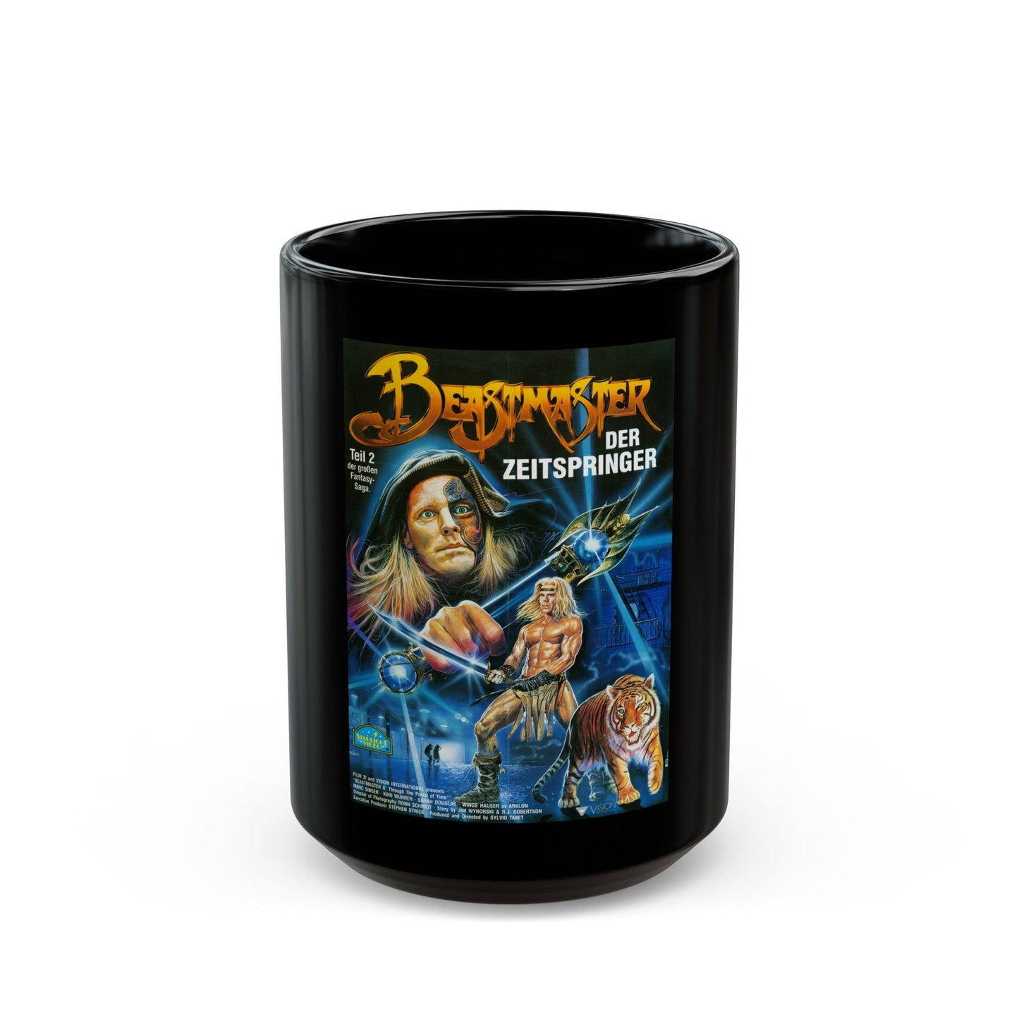 BEASTMASTER 2 (GERMAN) 1991 Movie Poster - Black Coffee Mug-15oz-The Sticker Space