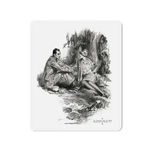 Beating Wings (Pt. 1-2), McCalls magazine, July 1927 (Magazine Illustration) Refrigerator Magnet 2 Inch Die-Cut - The Sticker Space