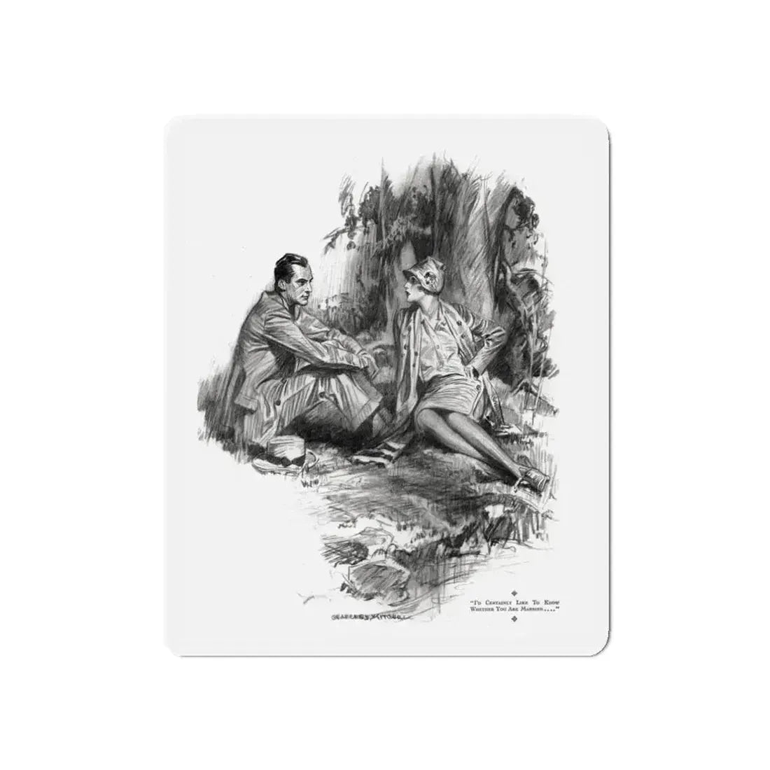 Beating Wings (Pt. 1-2), McCalls magazine, July 1927 (Magazine Illustration) Refrigerator Magnet - The Sticker Space