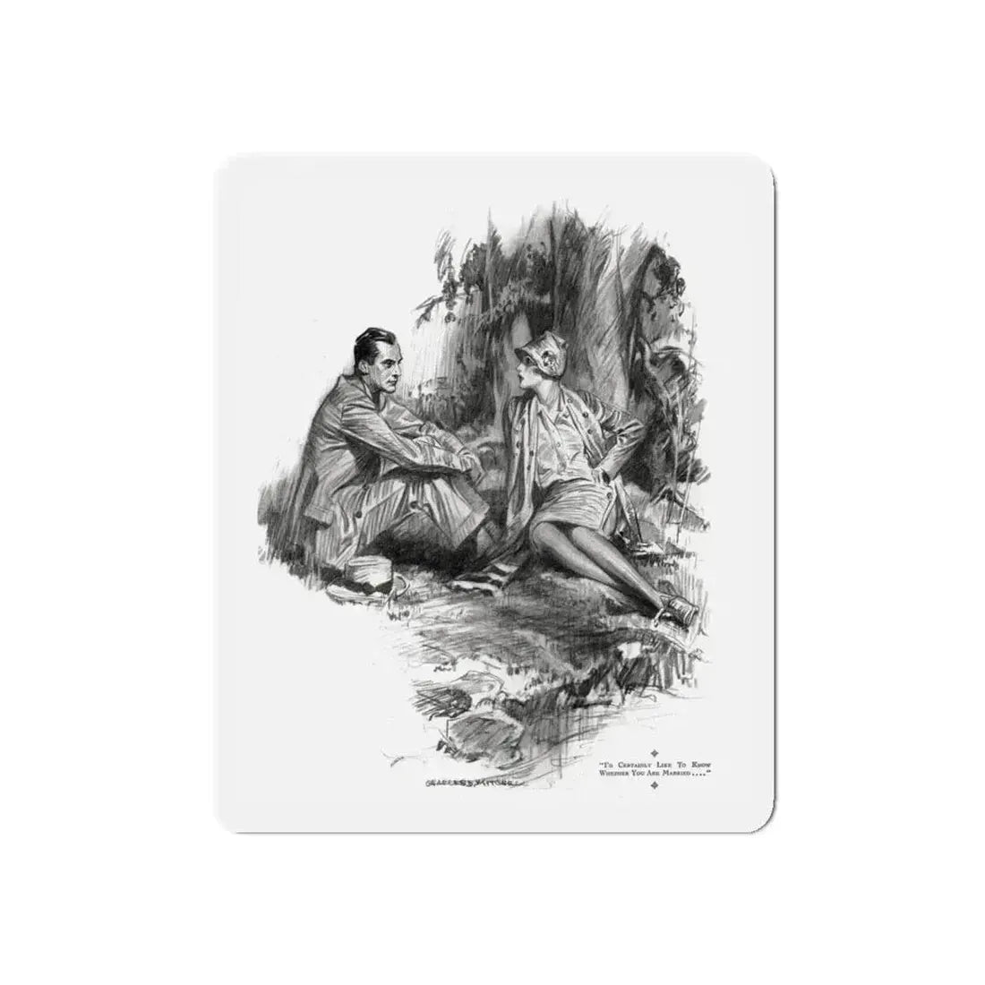 Beating Wings (Pt. 1-2), McCalls magazine, July 1927 (Magazine Illustration) Refrigerator Magnet - The Sticker Space