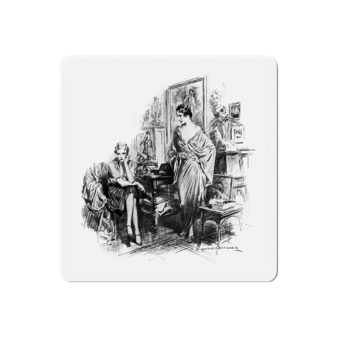 Beating Wings (Pt. 2-3), McCalls magazine, August 1927 (Magazine Illustration) Refrigerator Magnet 6 Inch Die-Cut - The Sticker Space