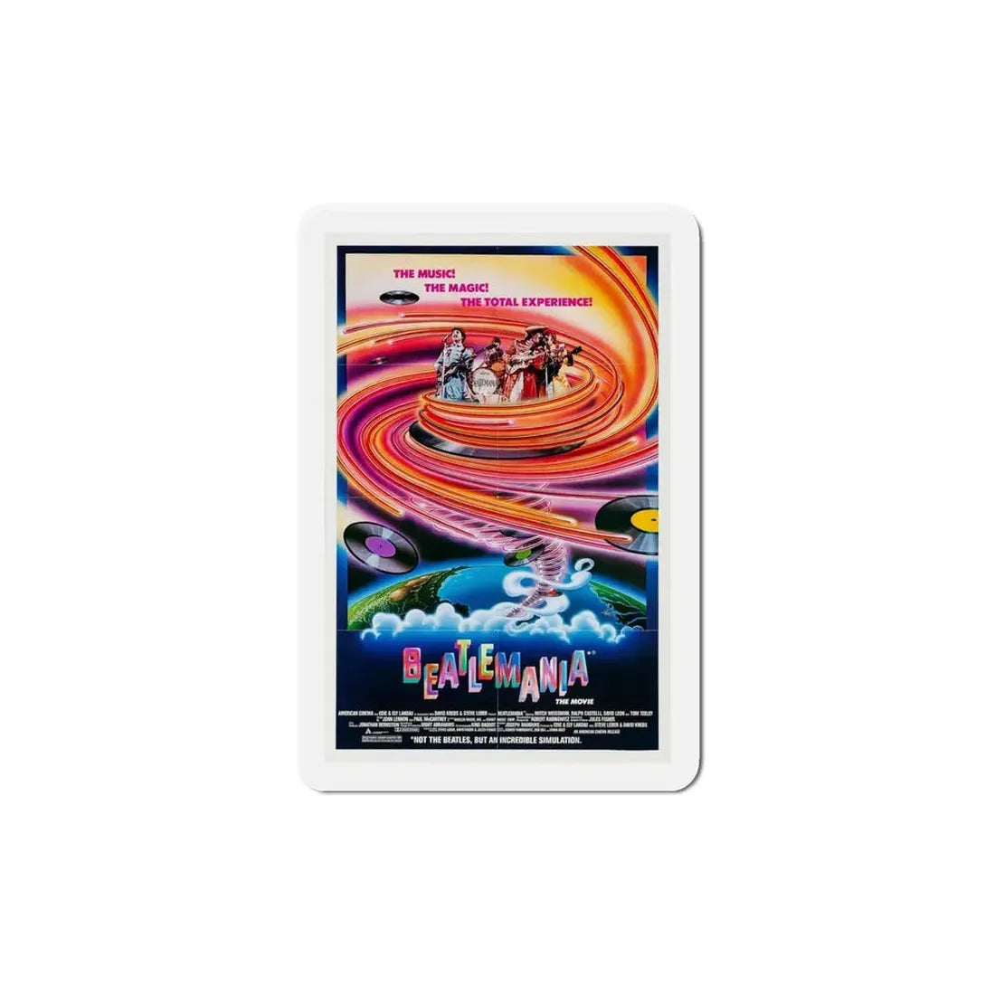 Beatlemania 1981 Movie Poster Refrigerator Magnet 6 Inch - The Sticker Space