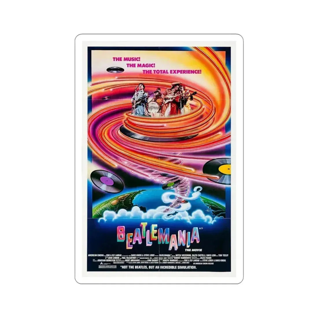 Beatlemania 1981 Movie Poster STICKER Vinyl Die-Cut Decal 4 Inch - The Sticker Space