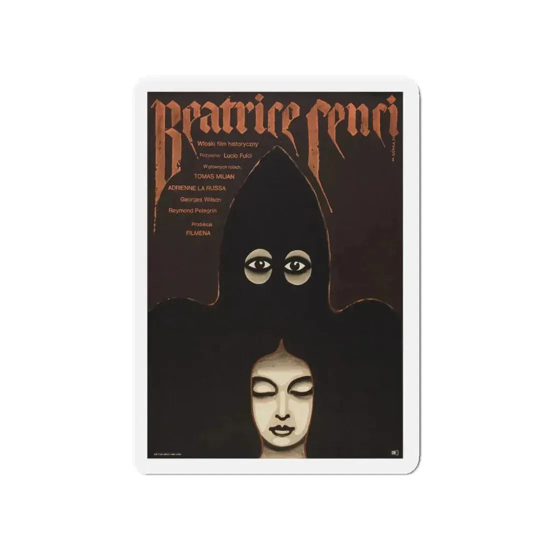 BEATRICE CENCI (POLISH) 1969 Movie Poster - Refrigerator Magnet 4 Inch - The Sticker Space