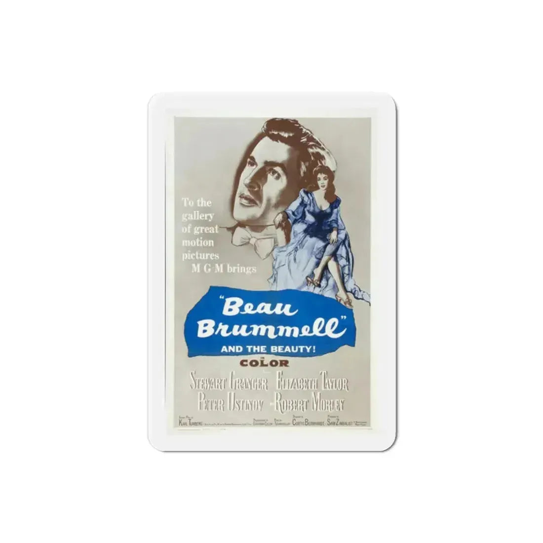 Beau Brummell 1954 Movie Poster Refrigerator Magnet 2 Inch - The Sticker Space