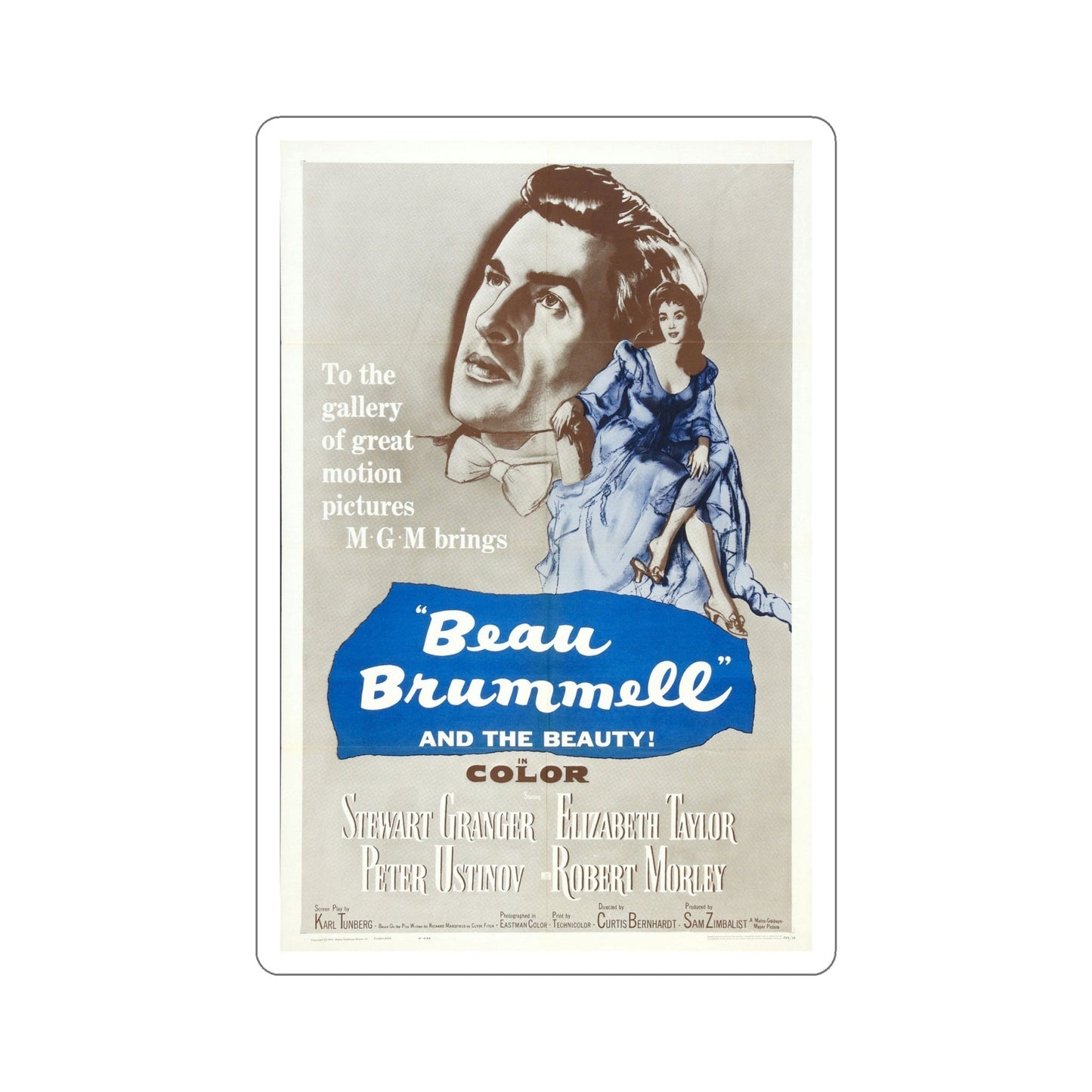 Beau Brummell 1954 Movie Poster STICKER Vinyl Die-Cut Decal-6 Inch-The Sticker Space