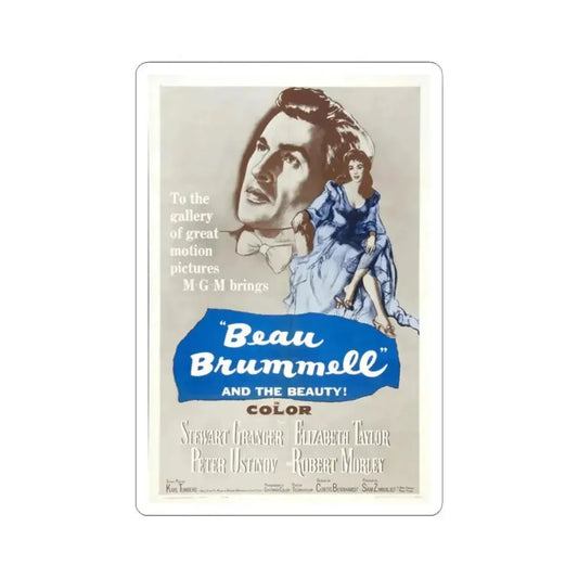 Beau Brummell 1954 Movie Poster - STICKER Vinyl Kiss-Cut Decal 2 Inch White - The Sticker Space