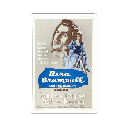 Beau Brummell 1954 Movie Poster - STICKER Vinyl Kiss-Cut Decal 4 Inch White - The Sticker Space